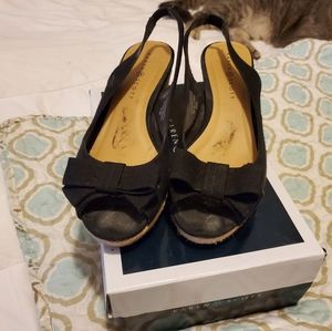 Cute black espadrille wedges